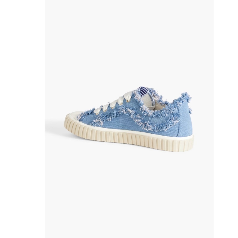 ZIMMERMANN Frayed Light Denim Lo-Top Trainers Sneakers Women’s EU 39 US 9 NWOB - Picture 8 of 15